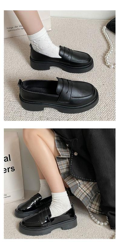 Product Introduction of Black Soft Girl Leather Shoes Women's British Style 2023 Autumn New All-Match Flat Japanese JK Uniform Flat Pumps 8