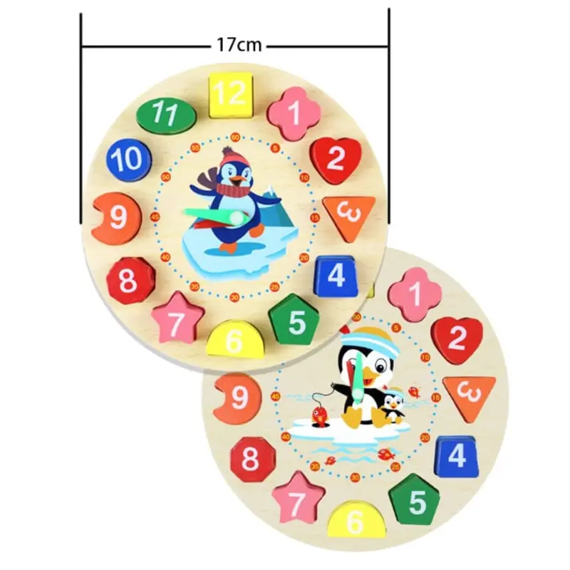 [IM] Mainan Edukasi Dini Bentuk Jam Putar / Sensory Educatiton Geometri Bentuk Bangun Ruang / Puzzle Angka Jam / Mainan Montessory Clock / Puzzle Kayu Unik 5