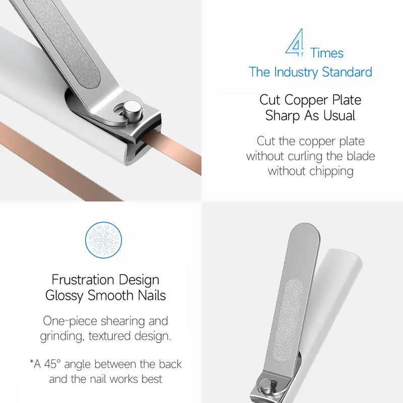 Mijia Potong Kuku Anti Cipratan Baja tahan karat berkualitas tinggi Nail Clipper,Original 8
