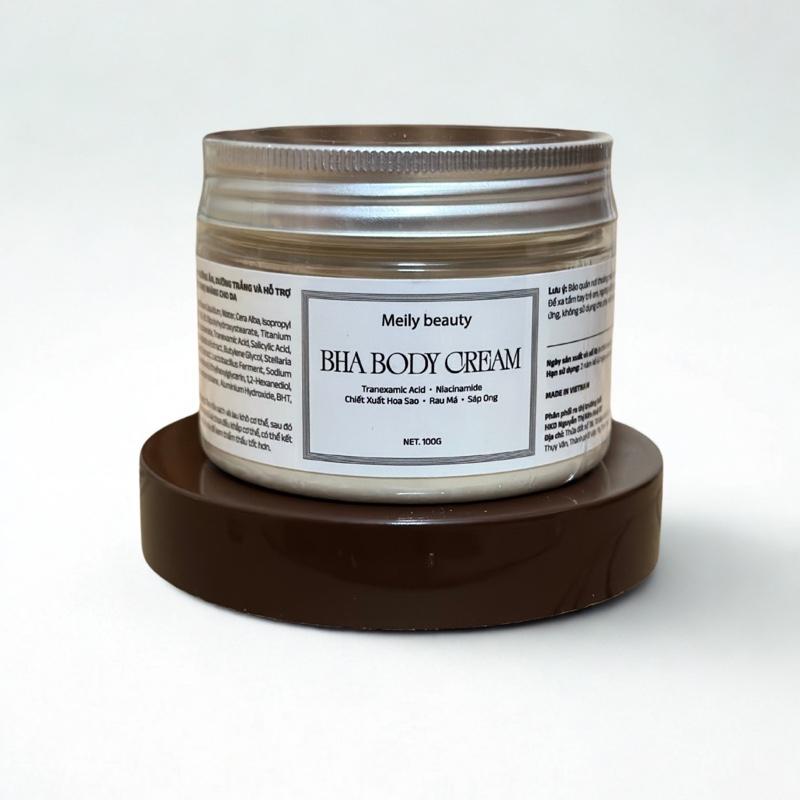MEiLY Beauty Kem cốt dưỡng sáng da BHA BODY CREAM hũ 200g - Dưỡng trắng và làm mịn da hiệu quả