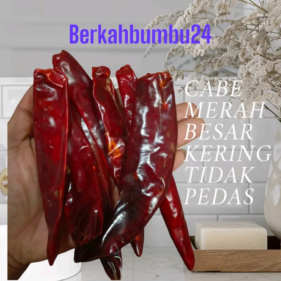 KEMASAN ( 1KG ) CABE MERAH BESAR KERING TIDAK PEDAS COCOK UNTUK BUMBU MERAH Cabai