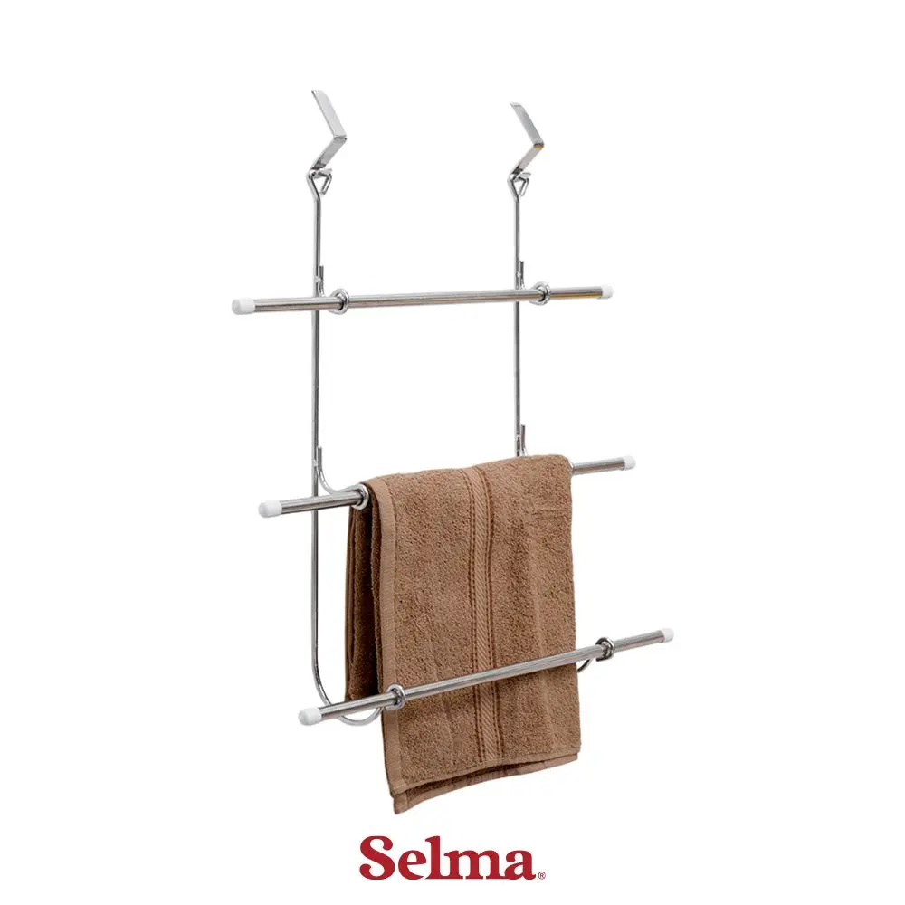 Selma Tara Jemuran Handuk Gantung Over The Door - Hitam Rak Handuk Gantungan Towel Holder Kamar Mandi