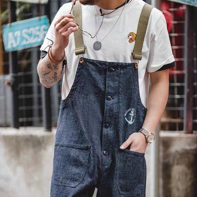 Product Introduction of baju overall lelaki, jumpsuit lelaki  Seluar Suspender Jeans, Gaya Retro Amerika, Sesuai untuk Musim Bunga dan Musim Luruh, Fesyen Pelajar Lelaki, Seluar Jeans Lurus, Gaya Hong Kong, Longgar dan Elegan, Ketibaan Baru 0