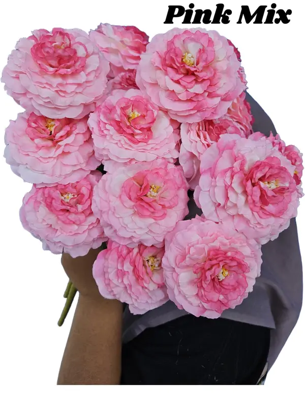 Bunga Artficial Dekorasi Peony Sutra 7 cabang 1