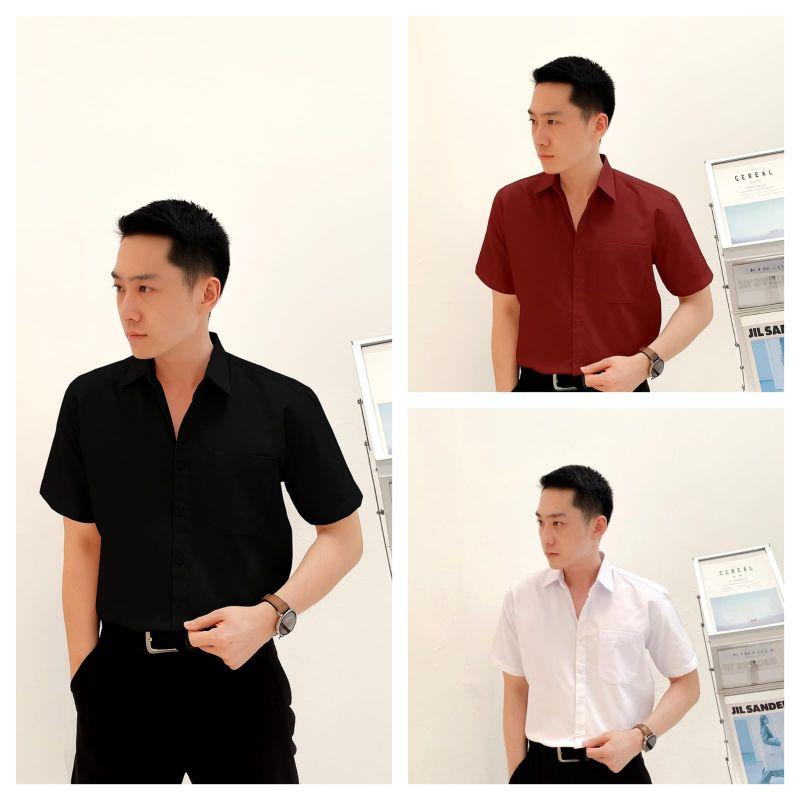 Toyobo Kemeja Premium Lengan PENDEK Beli 1 Dapat 3 Harga Mulai 100 Ribuan Bahan Adem Halus Tidak Mudah Kusut Size Lengkap Warna Elegan Cocok untuk Kerja & Acara Formal Baju Pria Dewasa Hitam Katun Putih