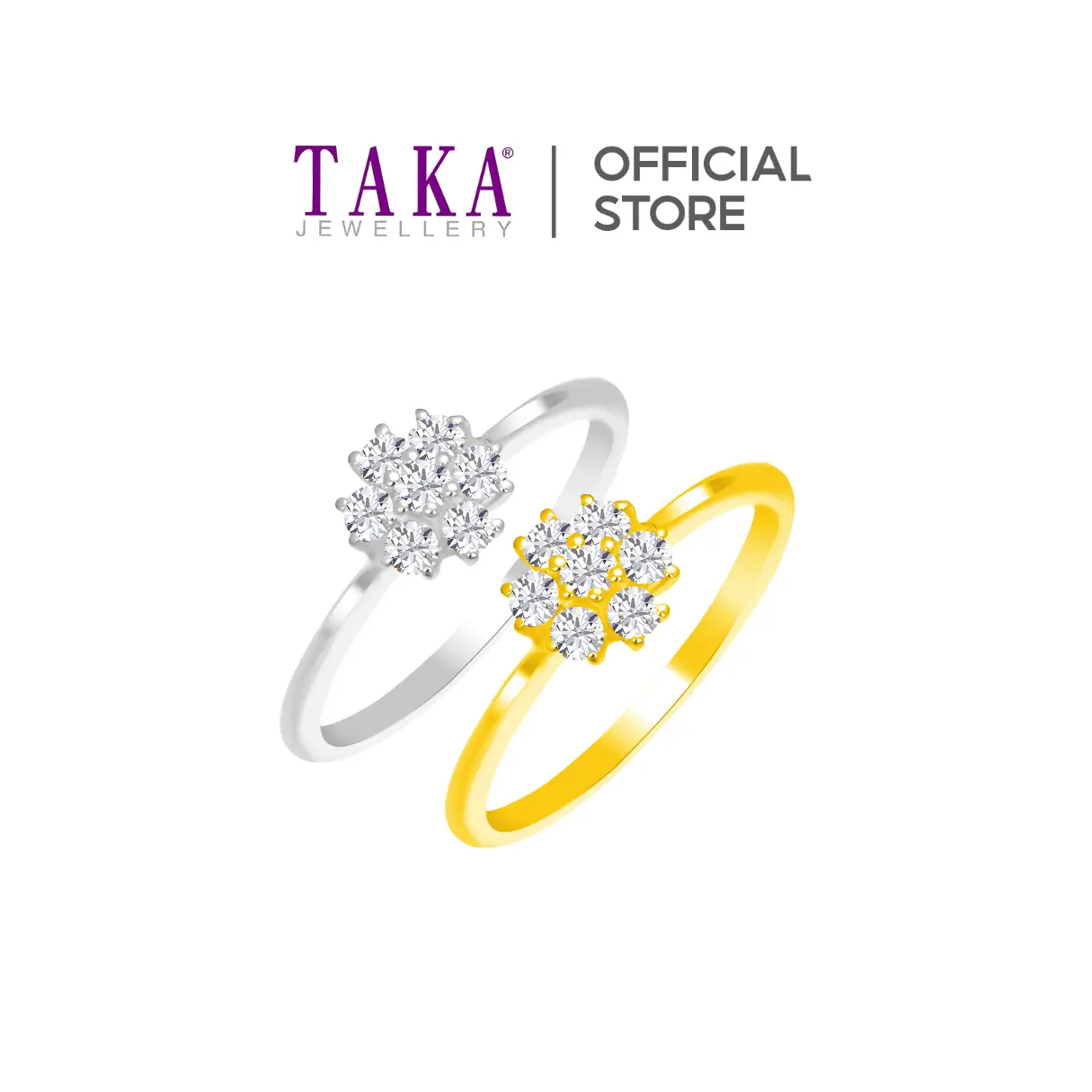 TAKA Jewellery Cresta Blossom Diamond Ring 9K