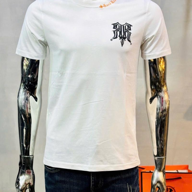 Áo thun nam Rock Revival RR192 cao cấp màu trắng in logo đen chất cotton xịn from chuẩn Vip