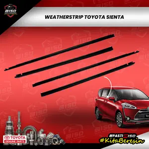 Weatherstrip Toyota Sienta Full Set Original Kanan Kiri Depan Belakang Pemasangan Mudah Plug N Play Asli Toyota Astra Motor