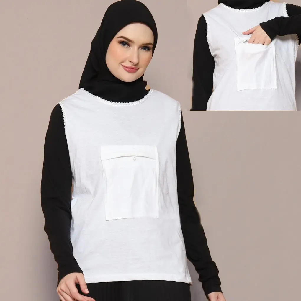 KAOS DALAM SINGLET WANITA BERKANTONG SATU , DUA, DAN TIGA SINGLET BERKANTONG 1 , 2 DAN 3 HAJi UMROH UKURAN M L XL XXL