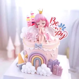 PAJANGAN KUE ANGEL GIRL MALAIKAT SAYAP TOPPER CAKE ULANG TAHUN ANAK / HIASAN TOPPER KUE ULANG TAHUN ANAK MALAIKAT SAYAP PERI / DEKORASI KUE PERI MALAIKAT ANGEL PAJANGAN MOBIL BONEKA PERI FAIRY CASTLE ISTANA  PAJANGAN RUMAH