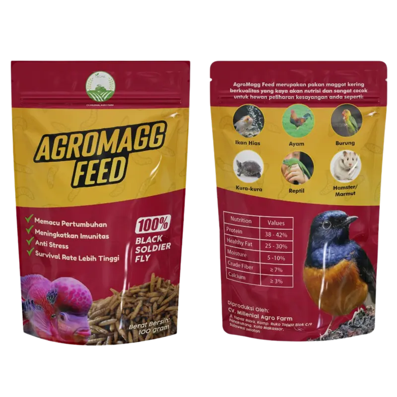 Maggot Kering / Dried Maggot BSF Super 100 Gram (Agromagg Feed) 0