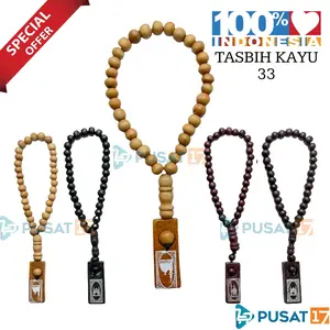 PUSAT17 TASBIH KAYU ISI 33PCS BUTIR / SOUVENIR HAJI UMROH / SOUVENIR PESTA PERNIKAHAN TASBEH TASBIH SHOLAT MUSLIM