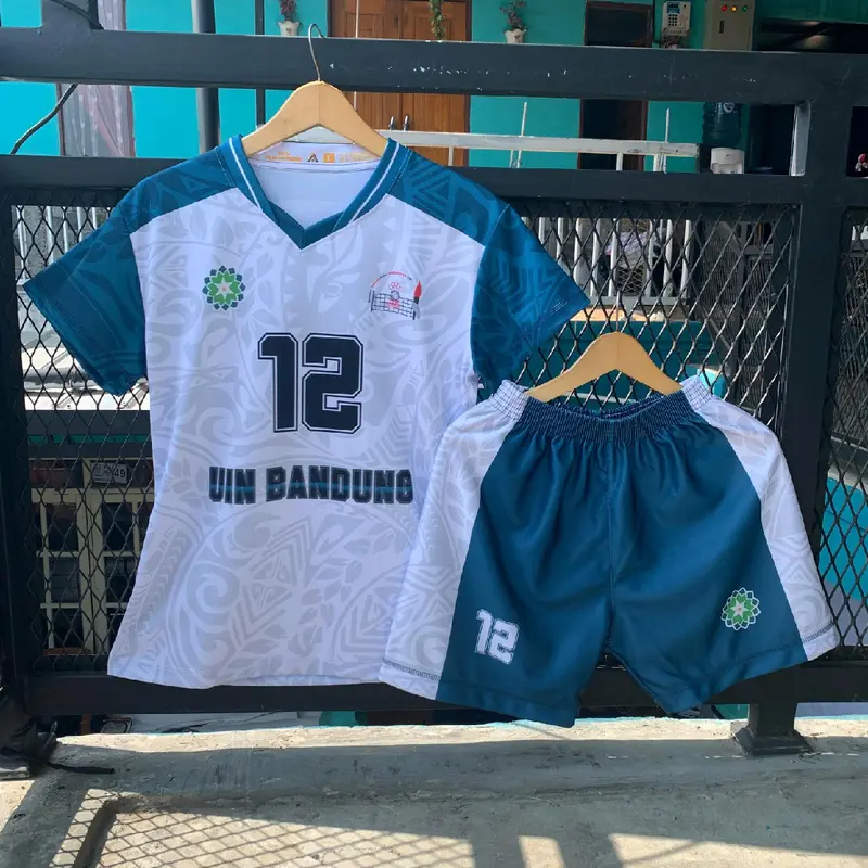 Jersey Voli Cewek Stelan Fullprint Kaos Voli Wanita Set Atasan Olahraga 0