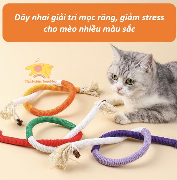 Đồ chơi dây nhai cho mèo, giải trí tự do, giảm stress & làm sạch răng, bền…