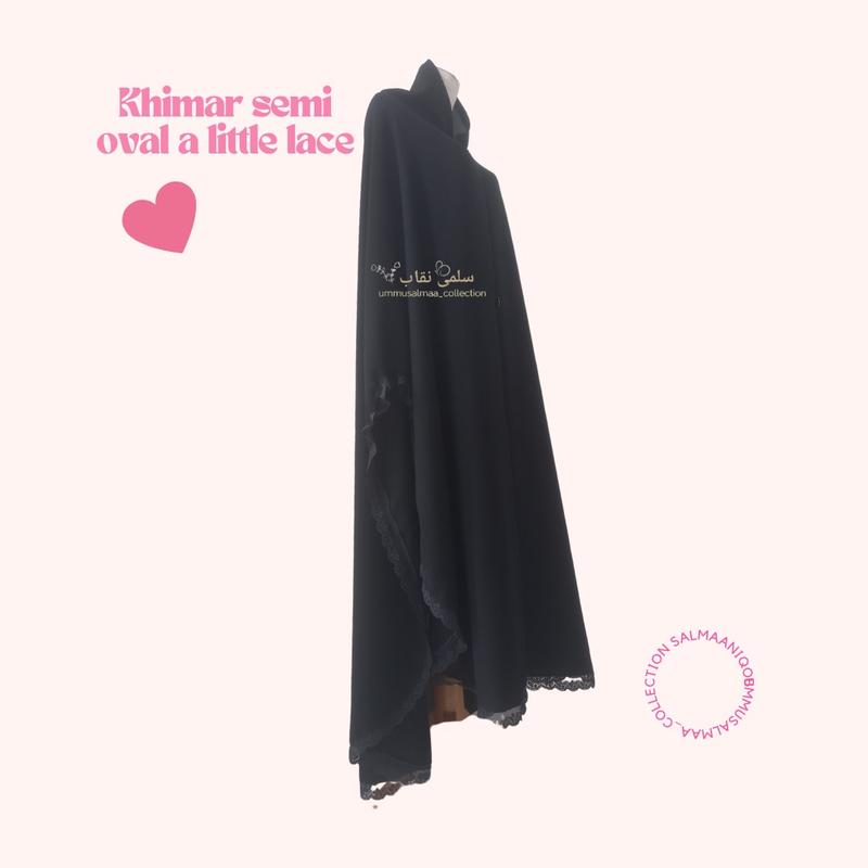 Khimar Renda tile  Oval jumbo jetblack 7