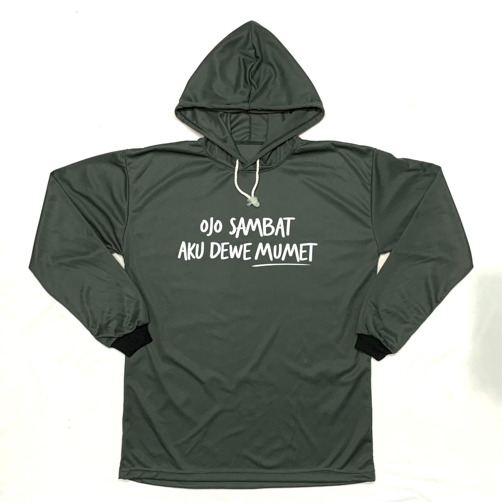 BISA COD kaos bersablon OJO SAMBAT kaos basahan kerja lengan panjang proyek sawah berkebun bertani DLL