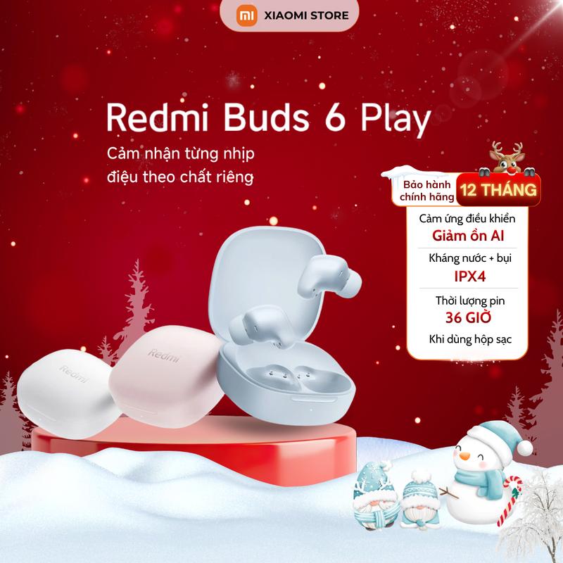 Tai Nghe Xiaomi Redmi Buds 6 Play - Độ Trễ Thấp - Hàng Chính Hãng - Bảo Hành 12 Tháng