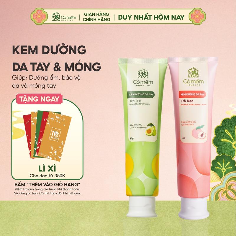  Kem Dưỡng Da Tay Và Móng Dưỡng Ẩm Mềm Mịn Hand Cream Cỏ Mềm 50g 