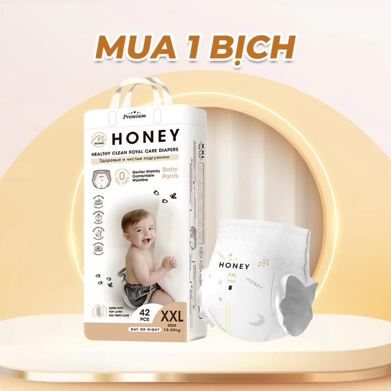 Combo 2 bịch Bỉm Momo Honey Premium Tơ tằm cao cấp Cho Bé Nhộng Chũn bỉm  sơn