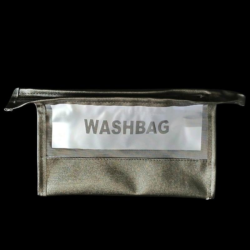 Tas Kosmetik Tranfarant/Pouch Make Up/Tas Make Up Waterproof/Washbag Murah skincare dompet abu abu 3