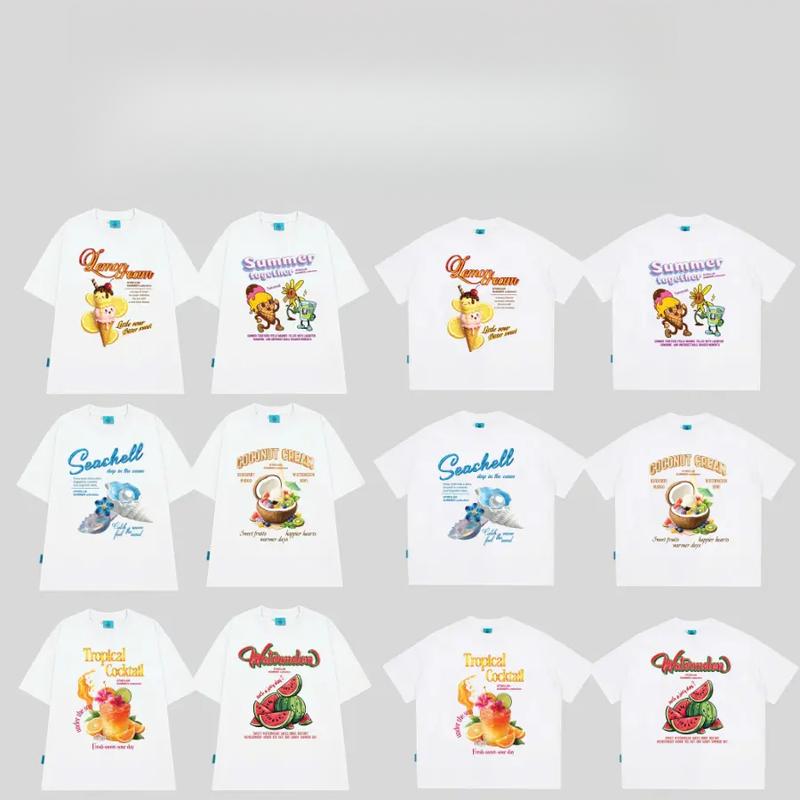 Áo Thun Unisex Cotton Mẫu Mới Năm 2026, Oversize Nhiệt Đới Biển, Mềm Mịn Co…