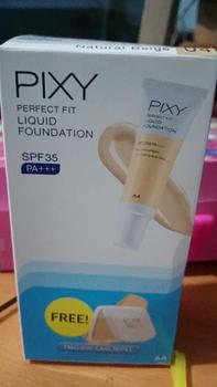 Product Review of Pixy Perfect Fit Liquid Foundation SPF35 PA++ Gratis Pixy UV Whitening Two Way Cake Refill Wajah from m**a f**a 0