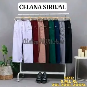 celana sirwal komprang pria muslim dewasa