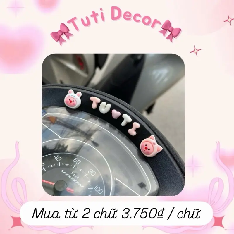 Charm Chữ Dán Xe (Tặng keo ) Mua từ 2 chữ 3.750k / chữ  ! Mỗi Mã Số Lượng Là 1 Cái !Chỉ Đi Đơn Từ 3 Sản Phẩm ( 10K Trở Lên )