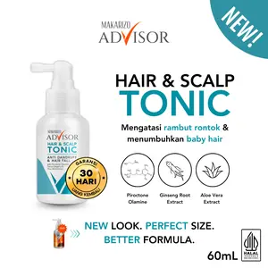 Makarizo Advisor Hair & Scalp Tonic 60 mL - 2 in 1 Untuk Rambut Rontok dan Ketombe / Perawatan / Haircare Extract / Menebalkan