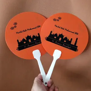 Kipas Plastik Orange Cetak custom 1 warna