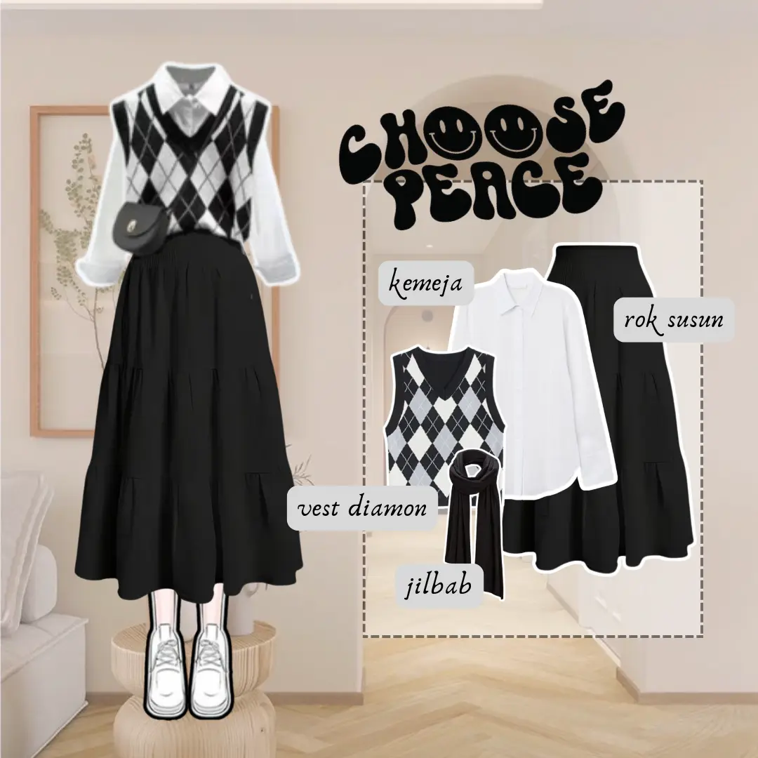 LSR - set kekinian outfit kekinian korean style | rok span | Outer | jilbab oneset remaja terbaru atasan bawahan setelan ootd EY-018