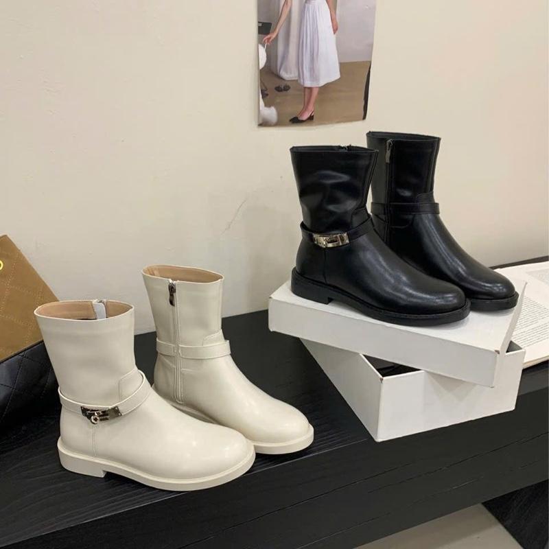   Hàng QCCC  Bốt khoá nữ cổ ngắn mẫu mới 2025 hàng quảng châu cao cấp  full box  