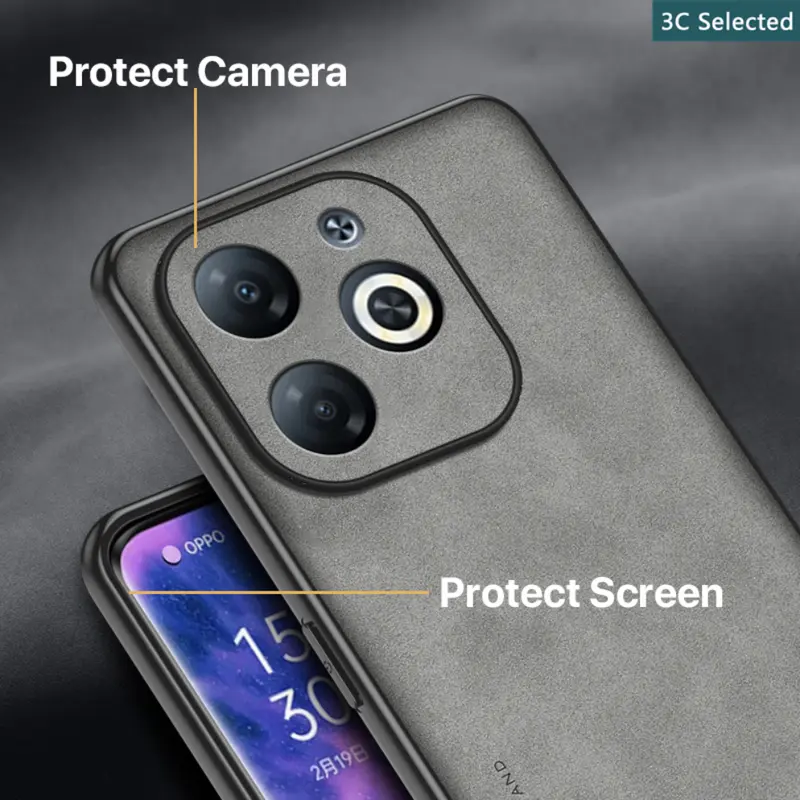 Soft Case Infinix Hot 50 Pro Plus Luxury Case Sheepskin Leather FOR INFINIX 4