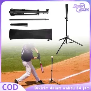 Tee Baseball Softball Batting Tee Baseball Travel Tee Portable 3 Pod Adjustable Untuk Latihan Memukul Bola Kasti dan Baseball