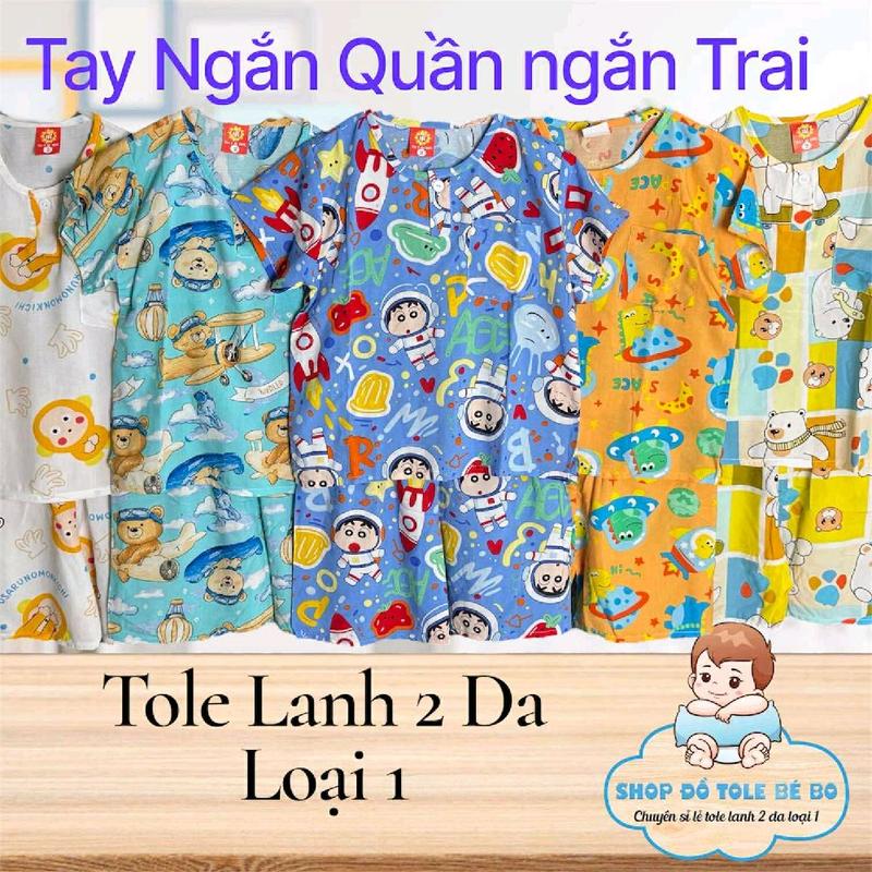 3-5 BỘ BÉ TRAI TAY NGẮN & Sát Nách QUẦN NGẮN ..TOLE LANH 2 DA LOẠI 1 chất vải mềm mát thấm hút mồ hôi From to đã trừ hao độ rút..giặt máy được.. MÀU NGẪU NHIÊN