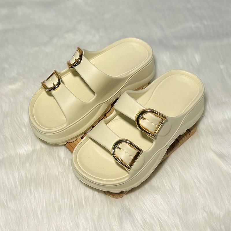 TEFANSY Sandal Wanita Kekinian Tinggi Sandal Fuji Wanita Wedges Korea Strap Dua Sandal Jelly Wanita 36-41 Kasual 8