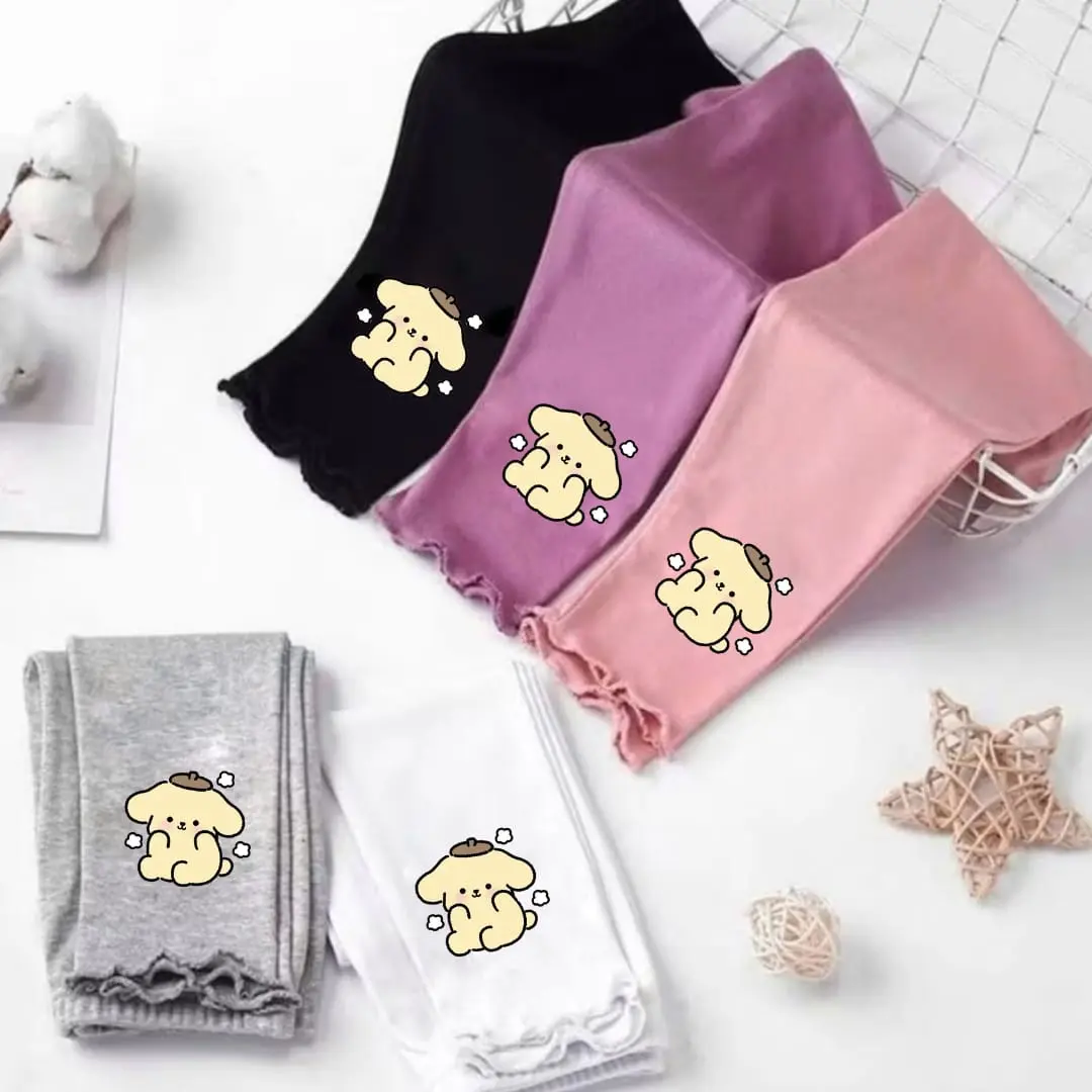 TripleeA Kids -Legging Anak Perempuan 5pcs Motif Kartun Lucu Bahan Katun Import