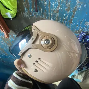 Helm Bogo Retro Solid Bipplast Terbaru Helm Wanita Kekinian Hijab Friendly SNI Premium Motorcycle