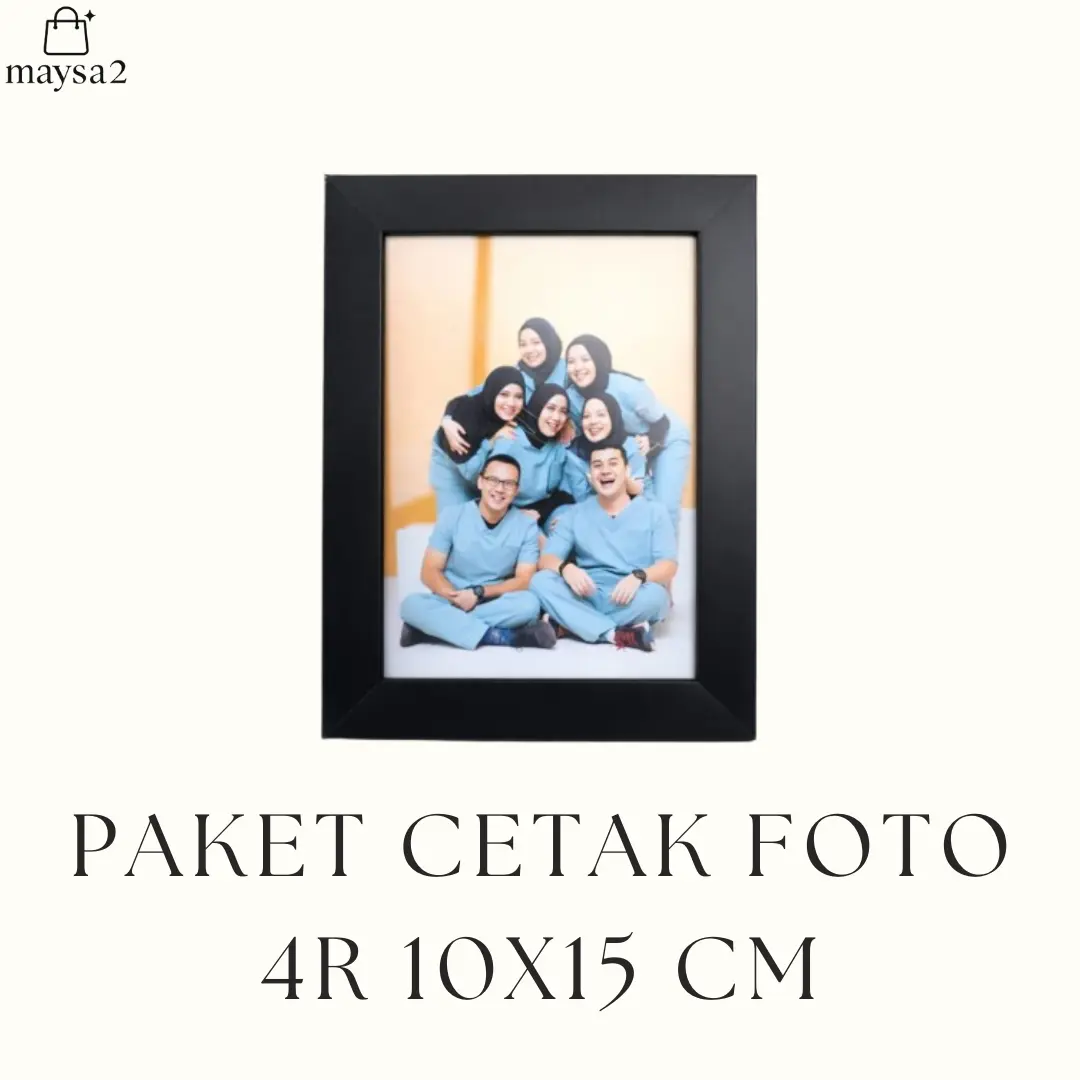 Paket cetak foto 4R 10x15cm + Bingkai frame figura pigura kaca