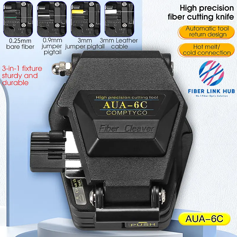 Fiber Cleaver SKL-6C Premium High Precision AUA-6C Alat Pemotong Fiber Optic FO Optical Fiber