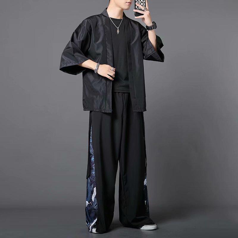 Product Introduction of Summer Shirt 3 Piece Set, Summer Casual Sunscreen Half Sleeve Ancient Style Shirt, Unisex 11