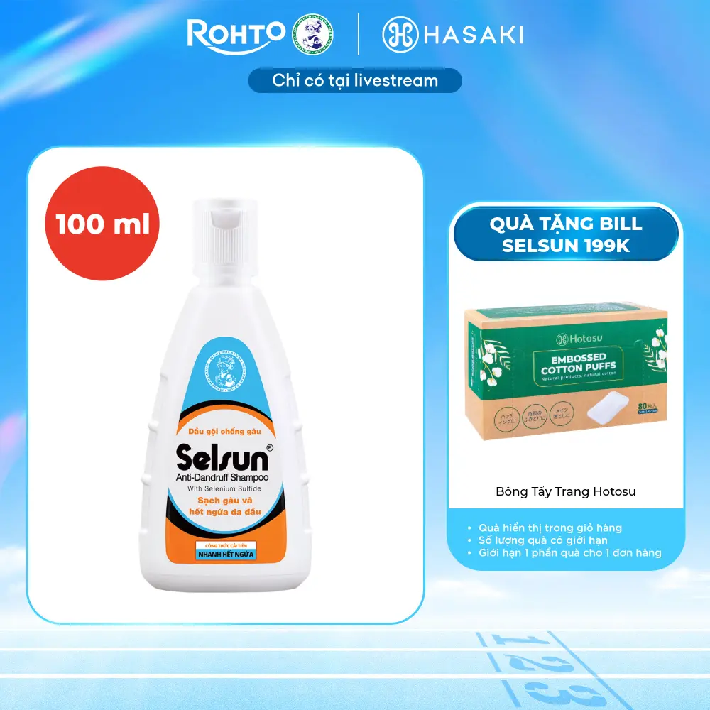 Dầu Gội Selsun Hỗ Trợ Ngừa Gàu Và Ngứa Cho Da Đầu 1% Selenium Sulfide 100ml | HASAKI BEAUTY Nữ Women