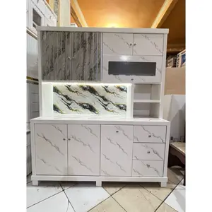 Rak Sayur 3 Pintu LED UK 120x185 cm dengan Desain Modern dan Fungsi Penyimpanan Optimal