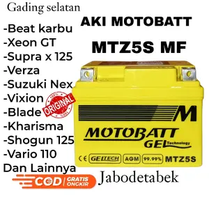 Motobatt Original Aki Motobatt MTZ5S vixion mx new blade beat karbu kahrisma vario 110 aki GEL Motobatt Ori quadflex mb5u Accessories Motorcycle
