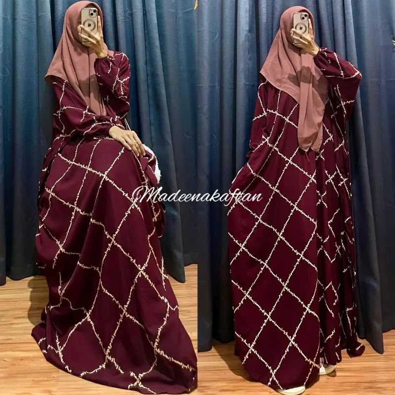 Kaftan Maimunah Terbaru Rayon Jumbo Adem Nyaman Tebal Busui Gamis Cantik Wanita Muslim Mewah Elegan Murah Dress Remaja Dewasa Syari Motif Panjang Kondangan Lebaran Formal Hitam 7