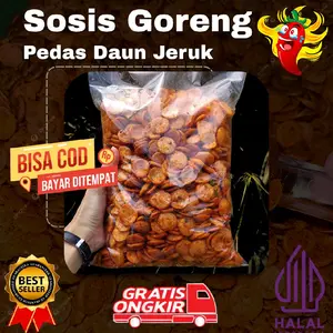 Sosis Goreng Pedas Daun Jeruk 1 Kg Cemilan Viral Khas Purnama Snack.33
