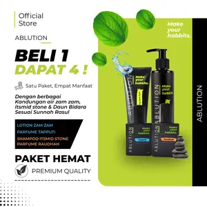 Ablution Market Beli 1 Dapat 4 item paket Hemat Lociun badan Dan shampo Ablution