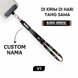 Kingrope Hand Strap Tali Gantungan Hp Custom Nama Gantungan Casing Hp Portable - Abstract Geomatric