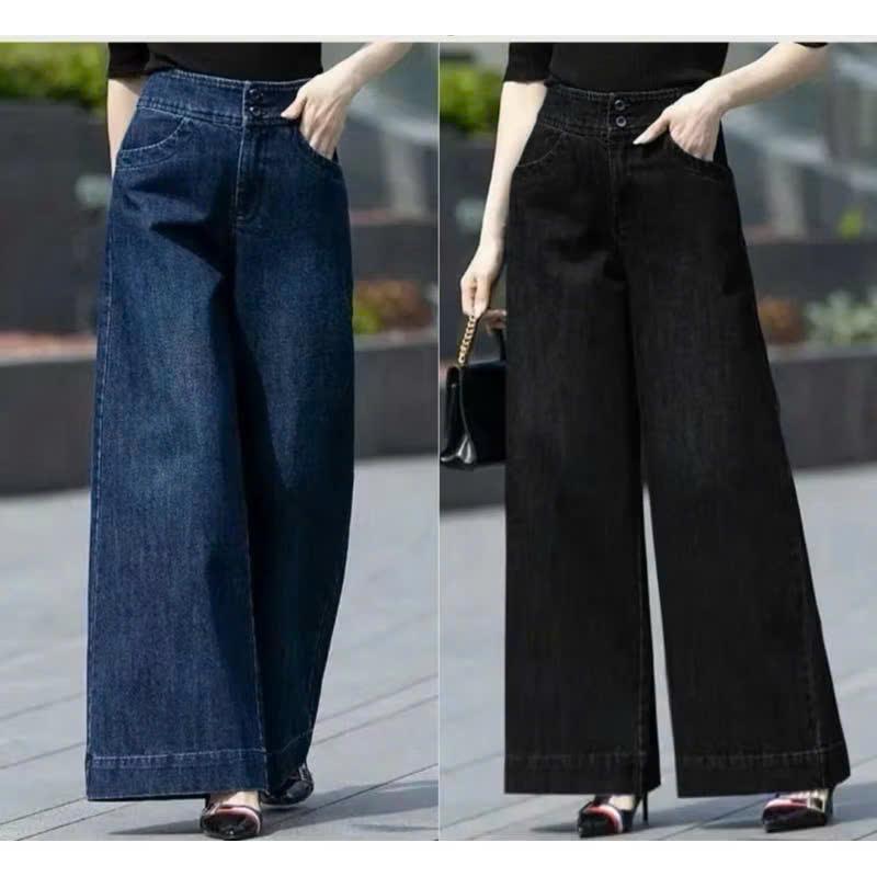 Quần Jeans Ống Suông Rộng có túi sau JSR Mẫu mới Hottrend 2025; Quần Jean Nữ Wash 3 màu Hiyou Form ống rộng Style Hàn Quốc - M29
