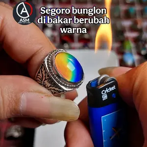 Cincin Batu Segoro bunglon Batu berubah warna ajaib zultanite cange color batu pria wanita cincin batu akik Rings